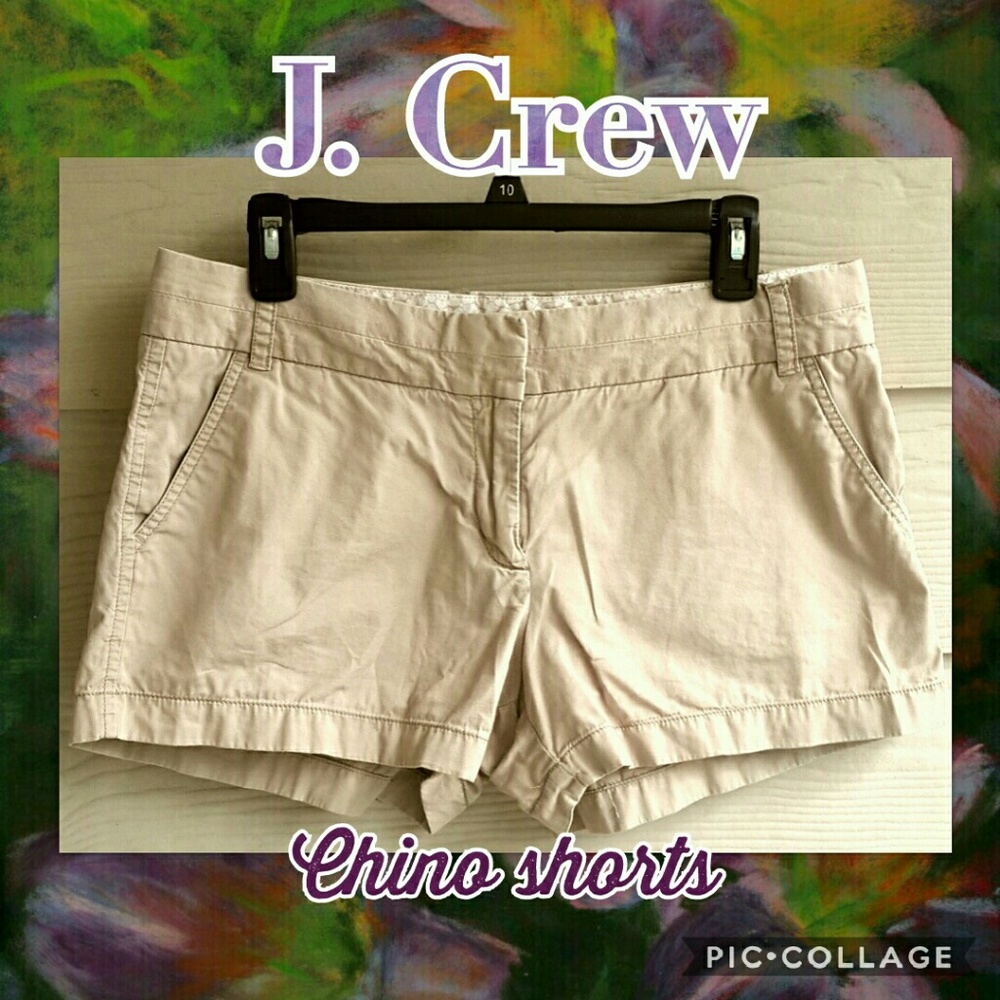 J. CREW 100% Cotton Broken-in Khaki Chino Shorts